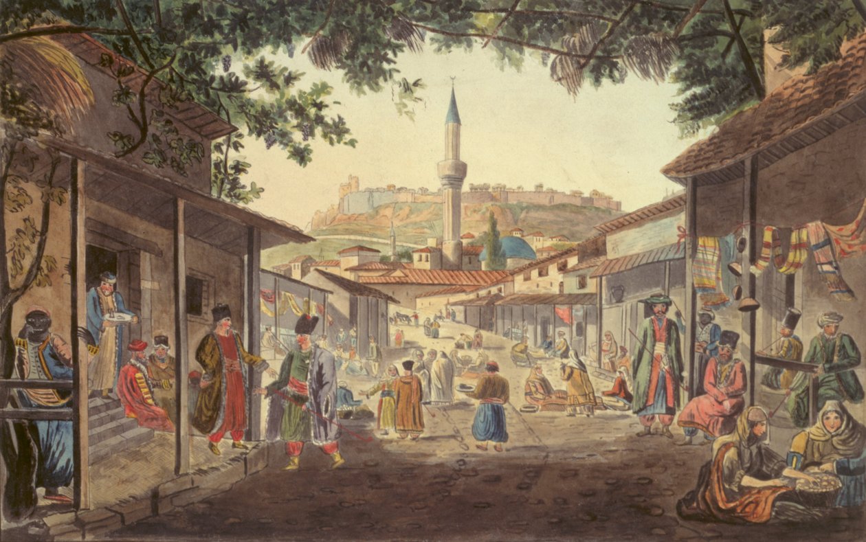 Il bazar di Atene da Edward Dodwell
