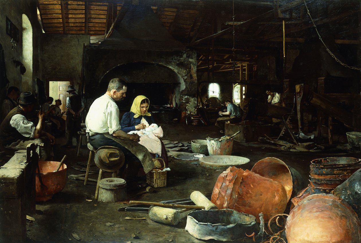 La fonderia, 1899 da Dome or Dominik Skutezky