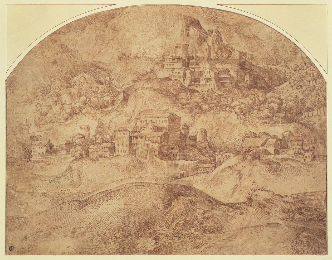 Paesaggio montuoso da Domenico Campagnola