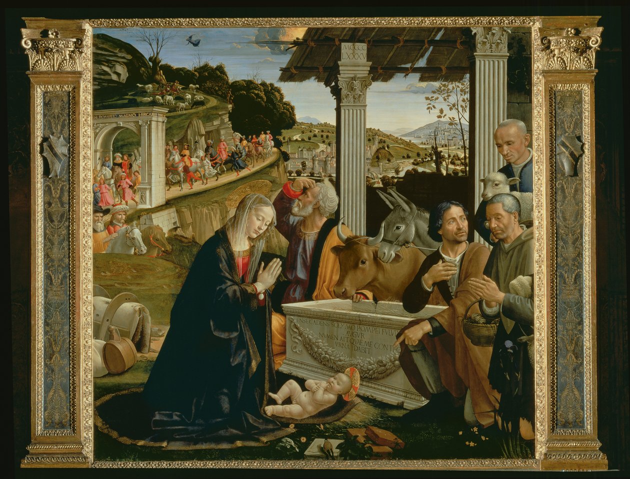 Adorazione dei pastori, 1485 (dettaglio) da Domenico Ghirlandaio