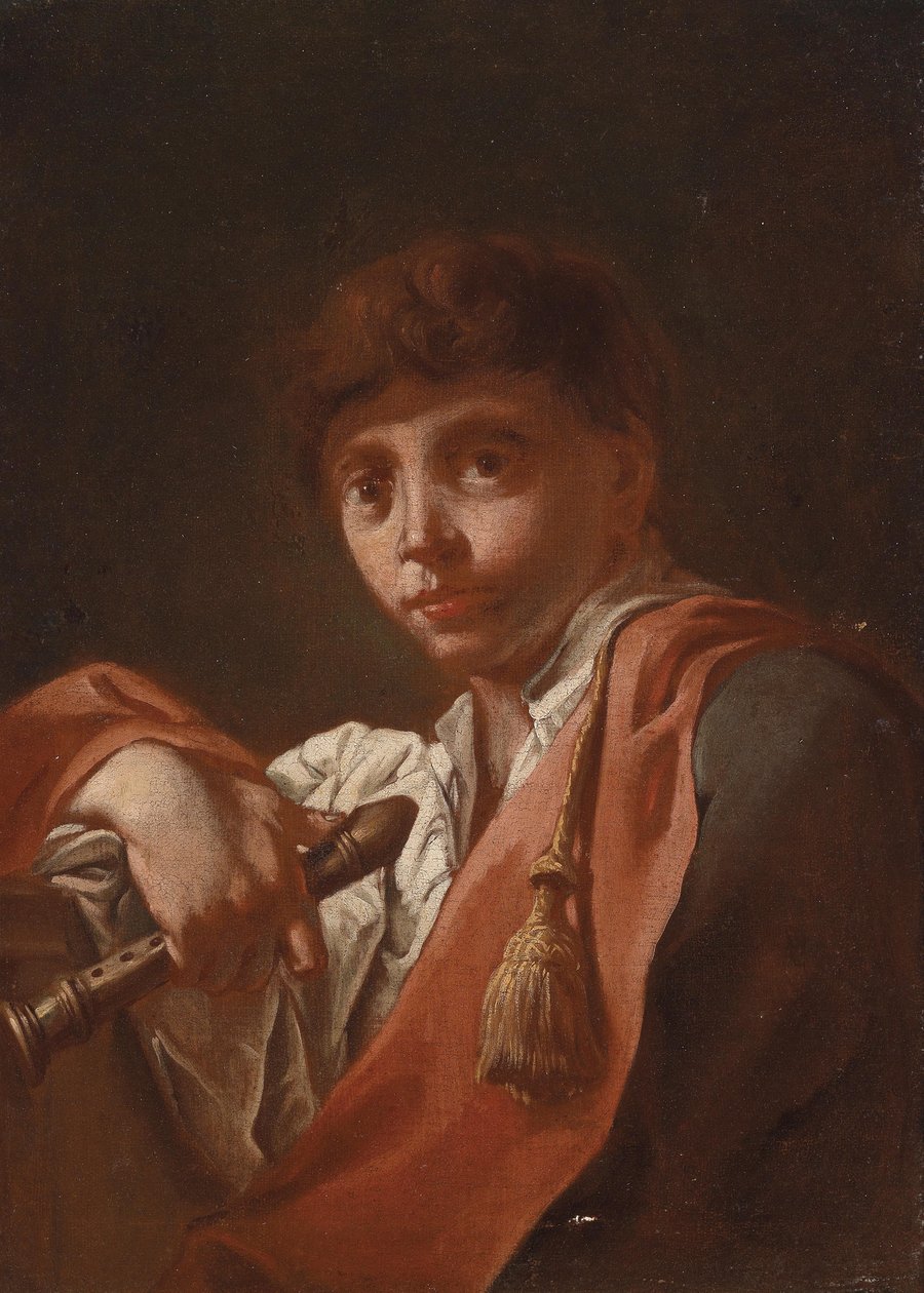 Ragazzo con un flauto da Domenico Maggiotto