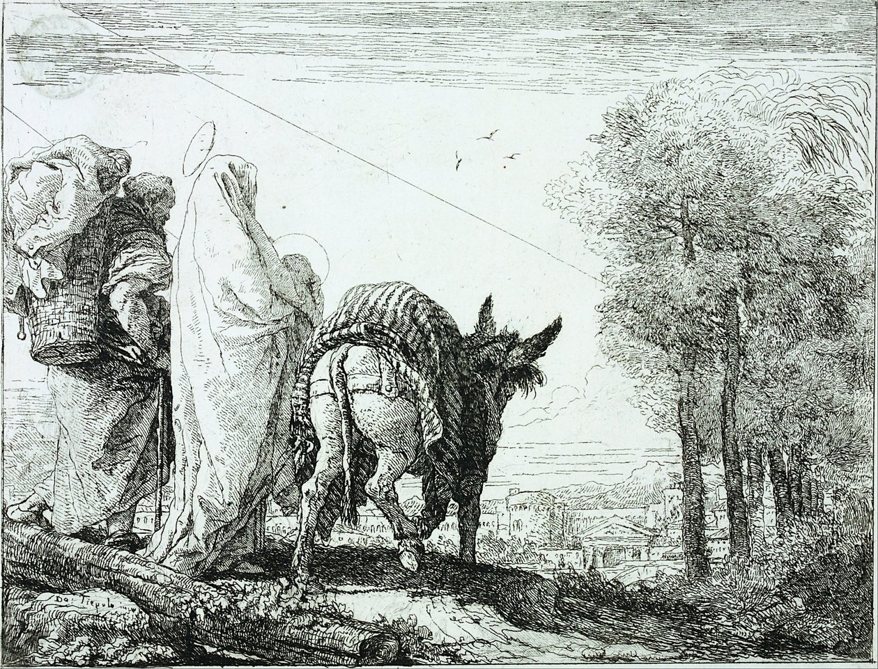 La fuga in Egitto da Domenico Tiepolo