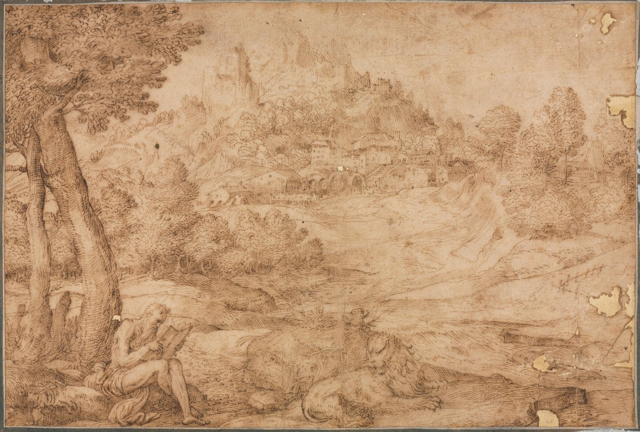 San Girolamo in un Paesaggio da Domenico Campagnola