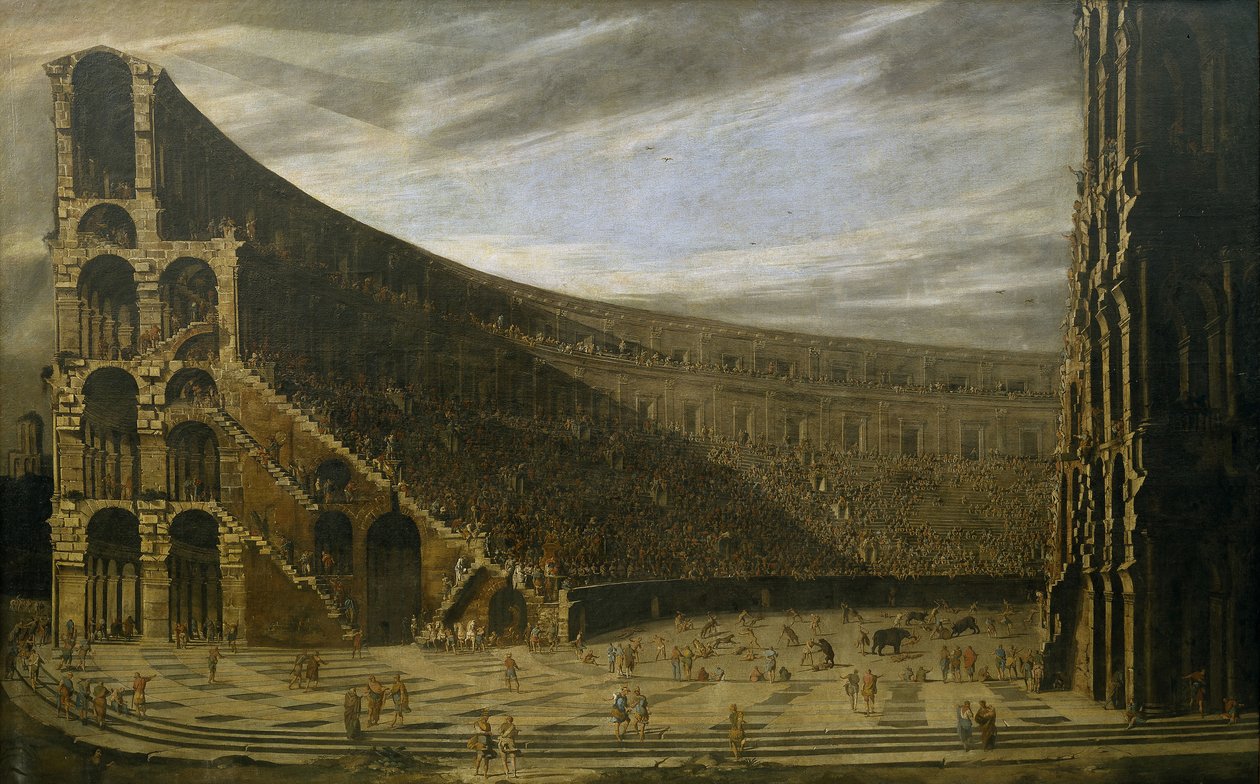 Prospettiva di un anfiteatro romano da Domenico Gargiulo