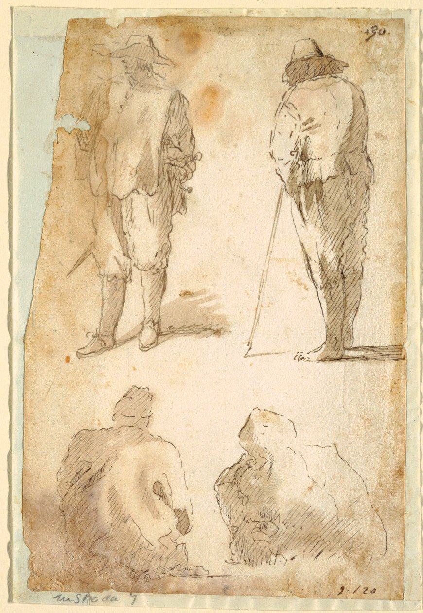 Quattro uomini da Domenico Gargiulo, called Micco Spadaro