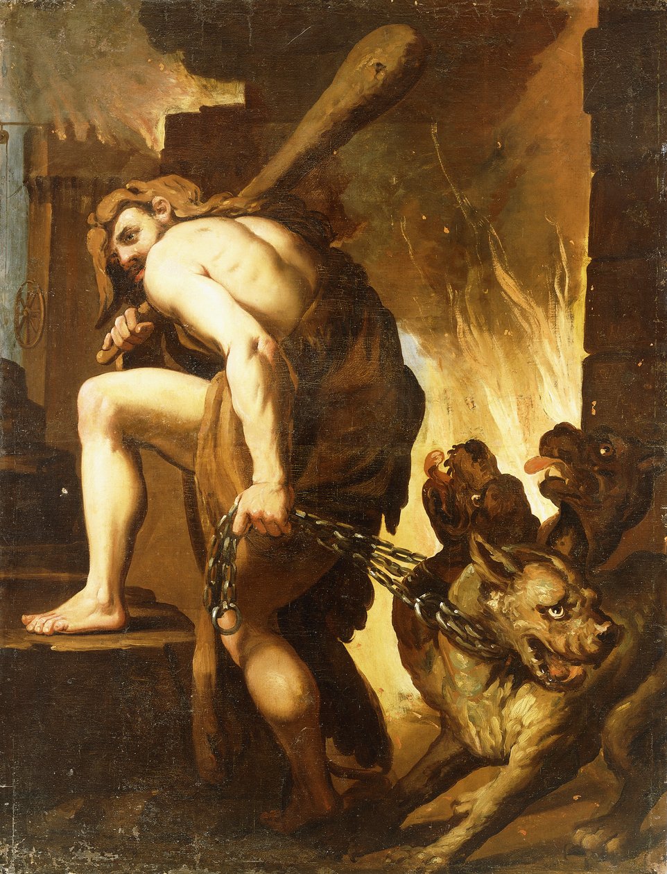 Ercole trascina Cerbero dall