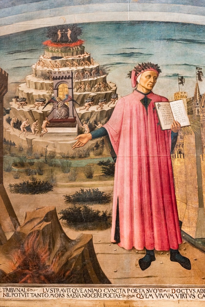 Divina Commedia di Dante Alighieri (dettaglio) da Domenico di Michelino