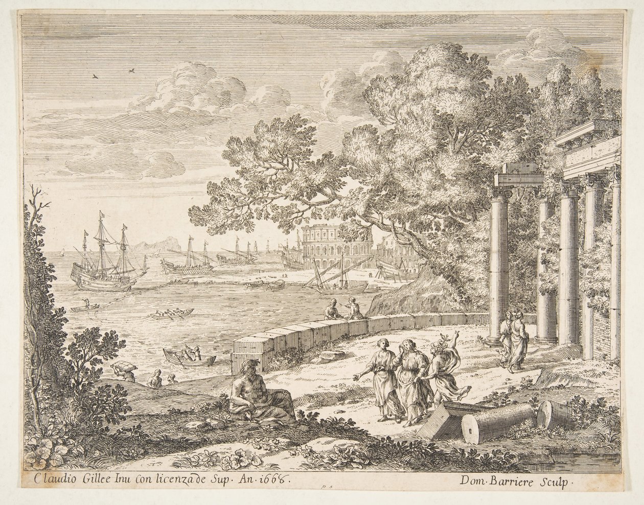 Paesaggio con Mercurio, 1668 da Dominique Barriere