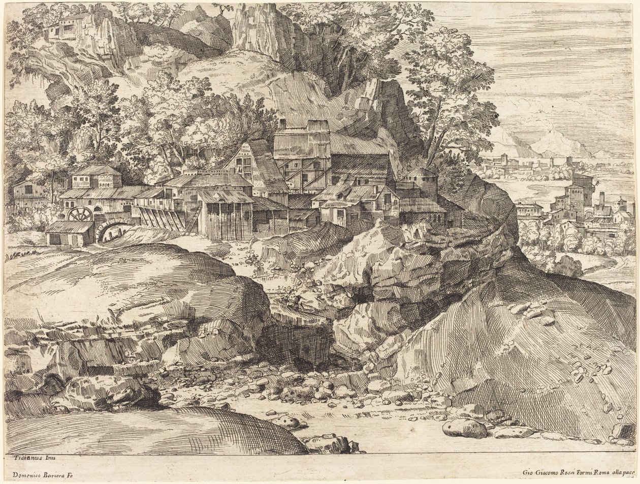 Paesaggio con Mulino da Dominique Barrière after Titian