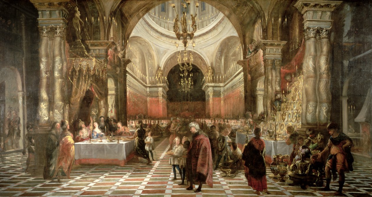 Il banchetto di Baldassarre, c.1650-70 da Don Juan Carreno de Miranda