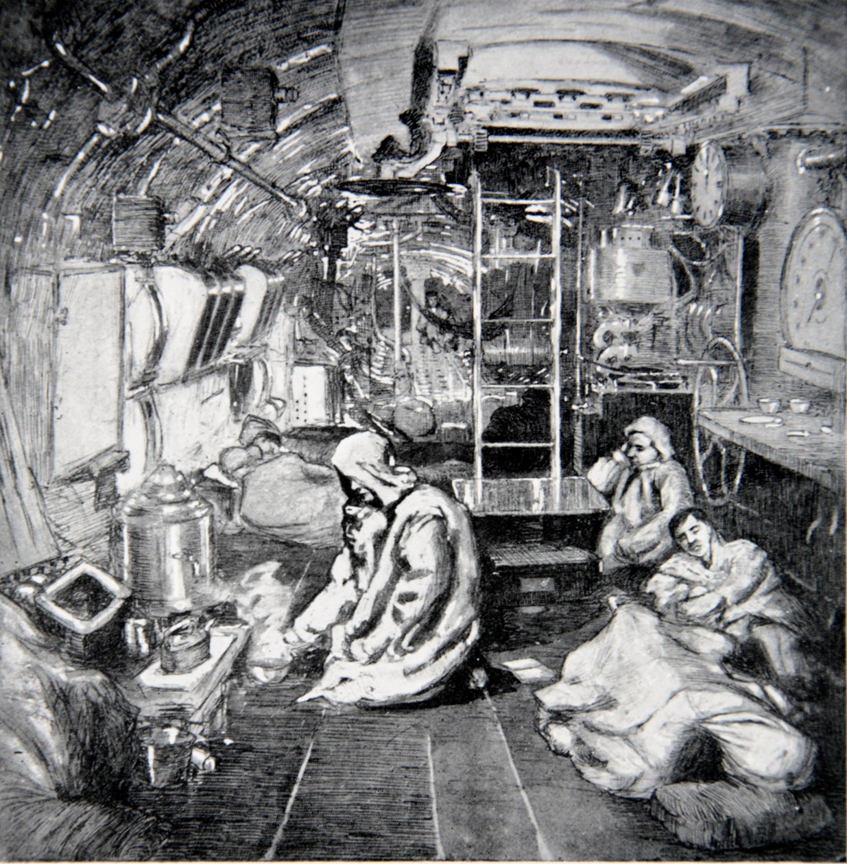 Otto campane, mezzanotte, illustrazione da 