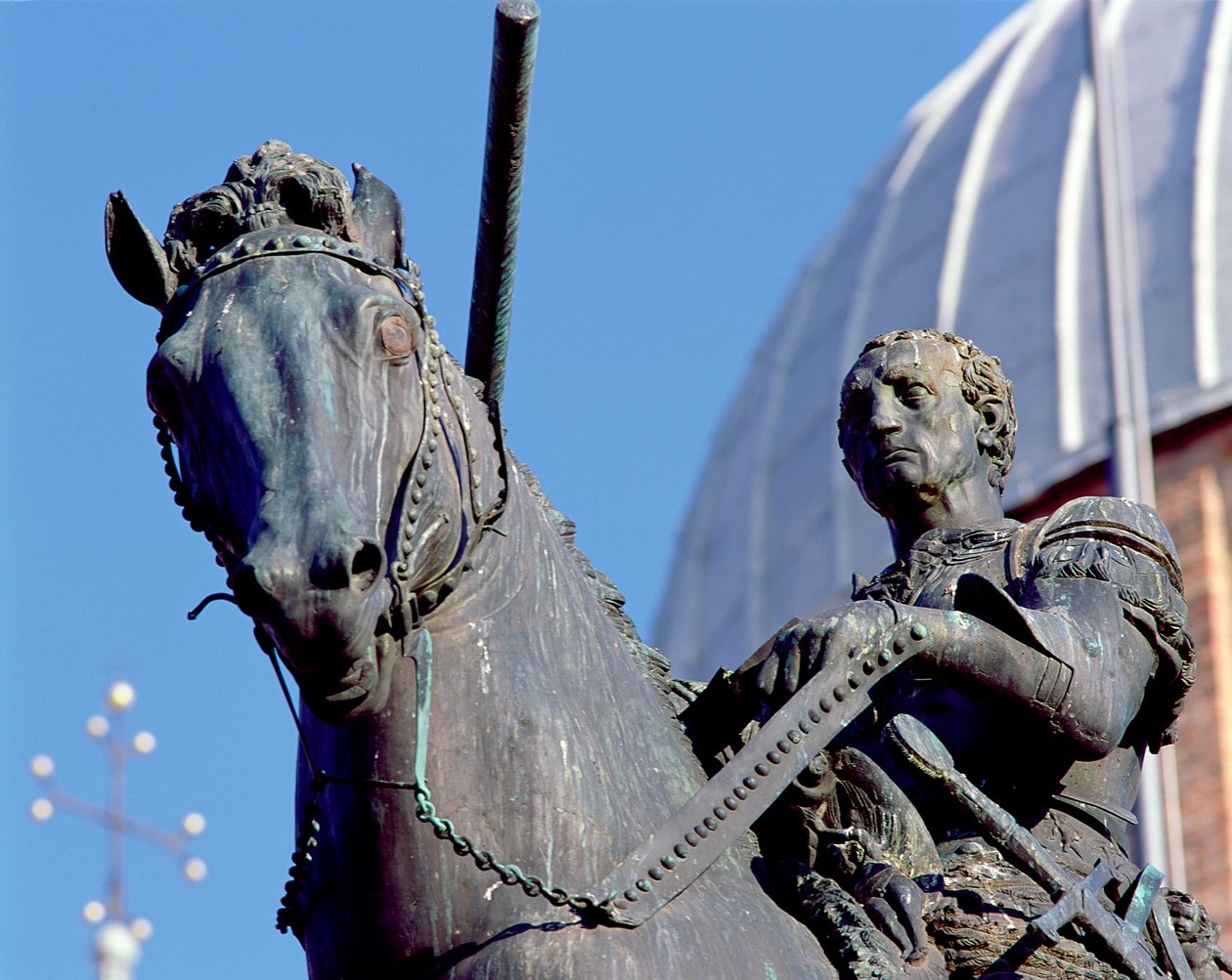 Ritratto equestre di Gattamelata, 1453 (bronzo) (dettaglio) da Donatello