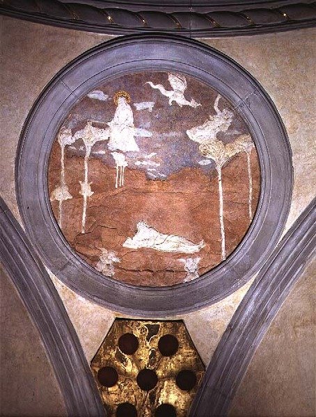 San Giovanni a Patmos, medaglione a pennacchio, c.1425 da Donatello