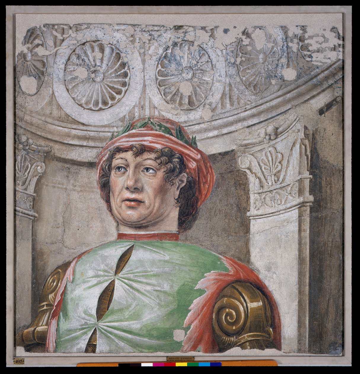 Poeta laureato con cappello rosso da Donato Bramante