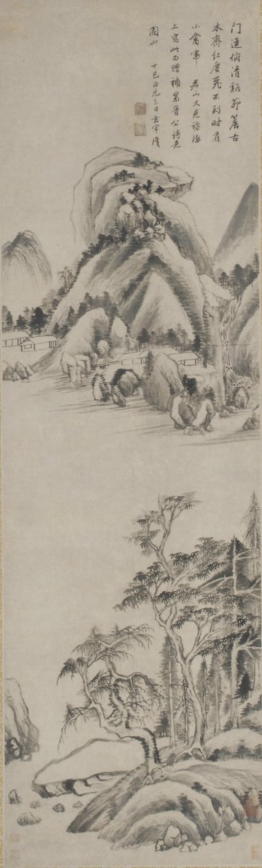 Paesaggio, dinastia Ming, 1617 da Dong Qichang