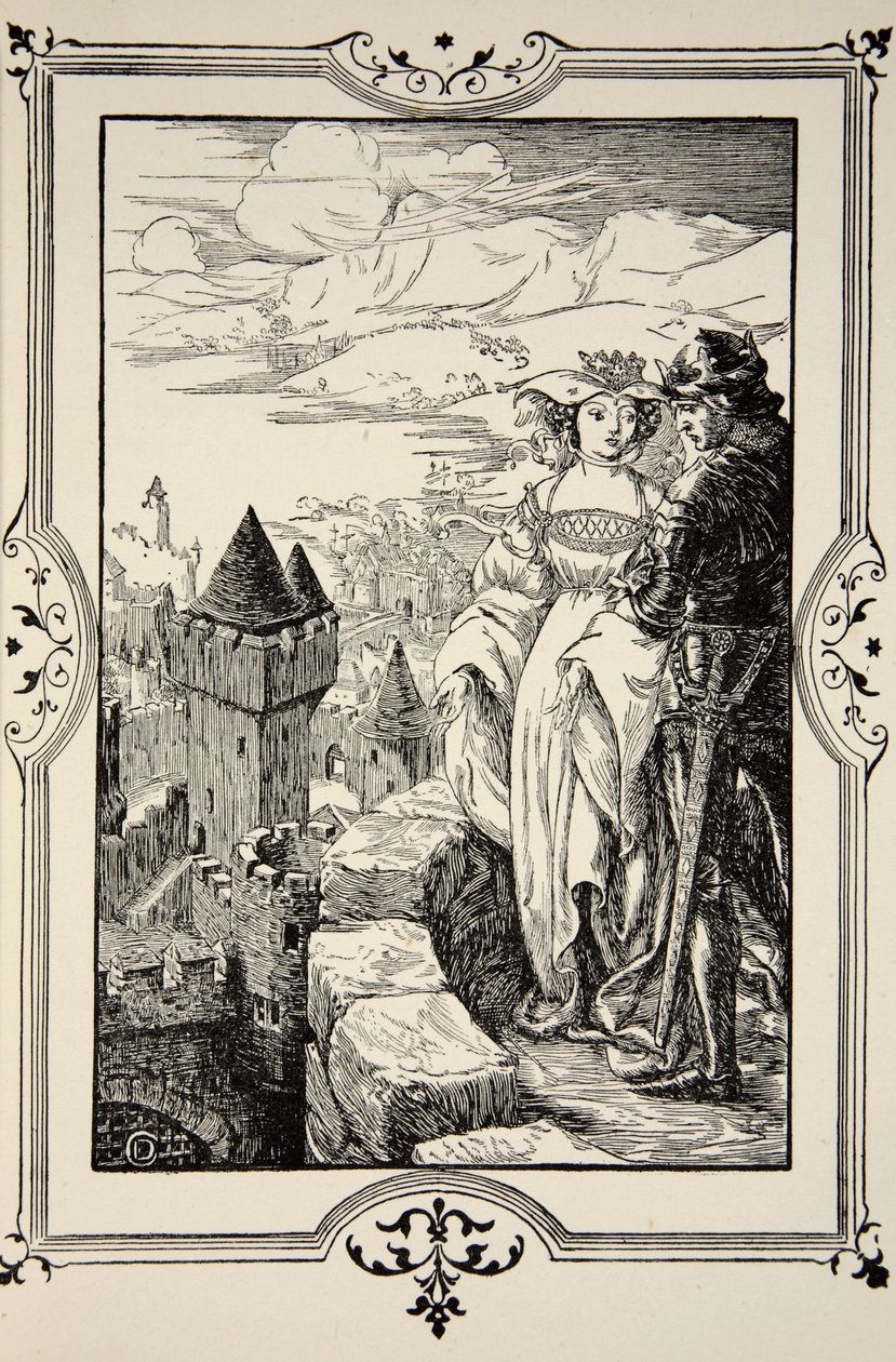 Annoure portò il re sulle mura, illustrazione da 