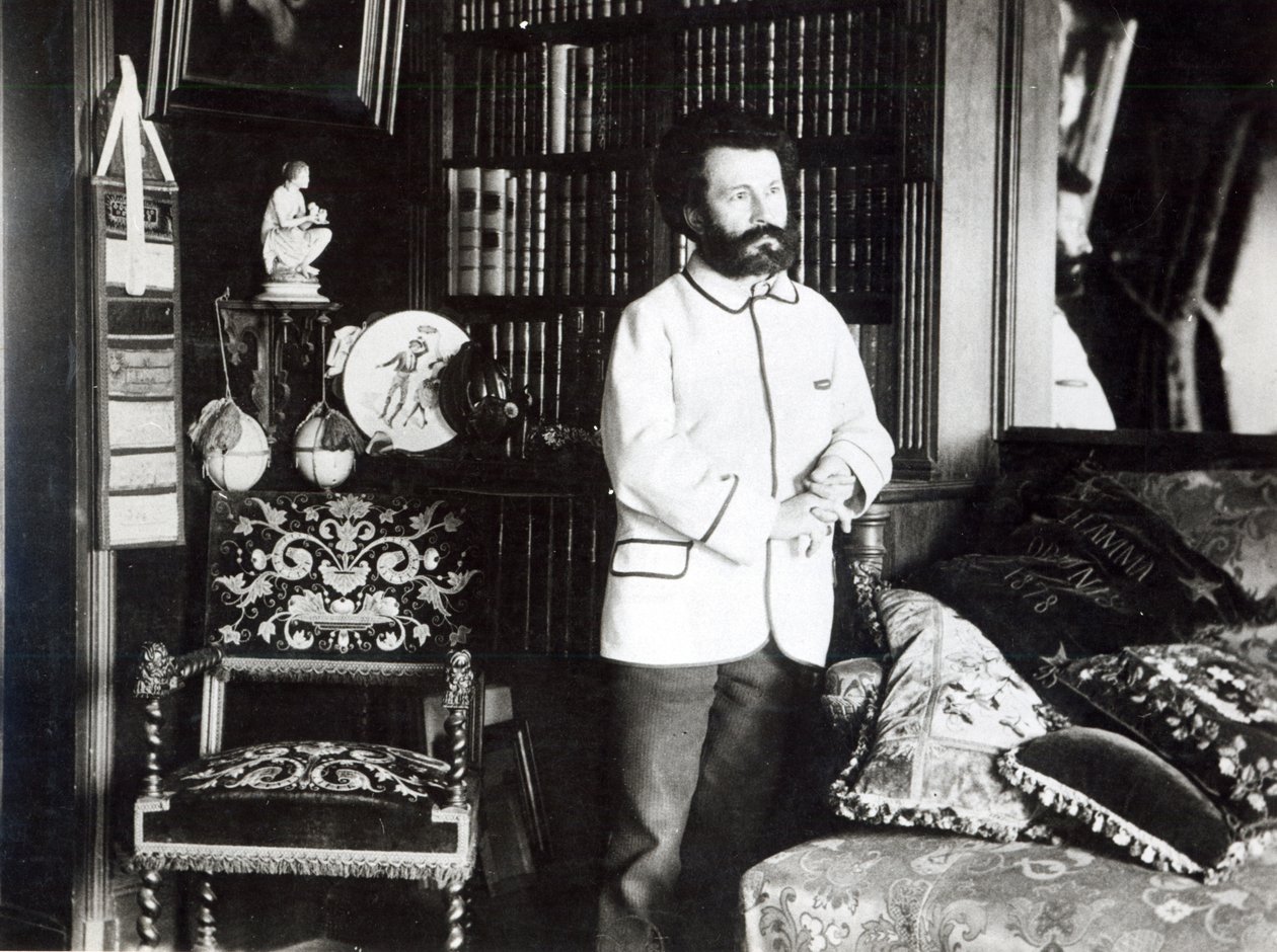 Camille Flammarion (1842-1925) nel suo studio, 1893 da Dornac