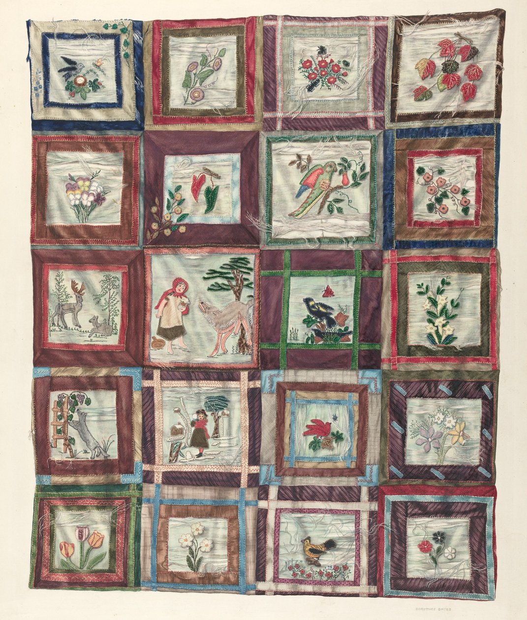 Trapunta applicata da Dorothea Bates