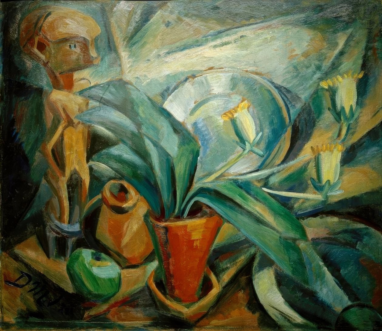 Natura morta con calla e figura da Dorothea Mätzel Johannsen