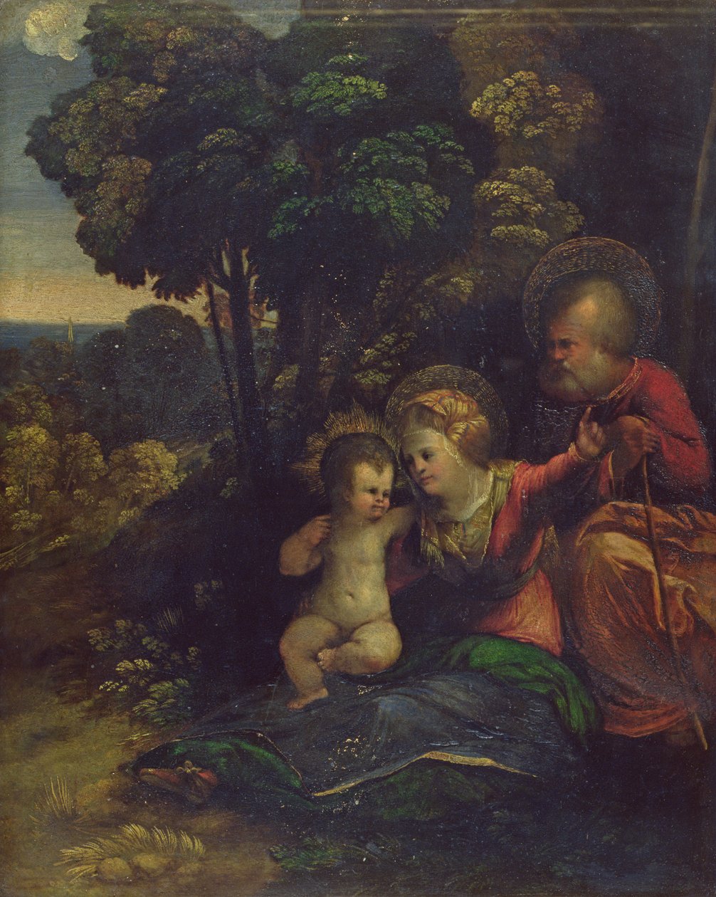Riposo durante la fuga in Egitto, c.1510-12 da Dosso Dossi