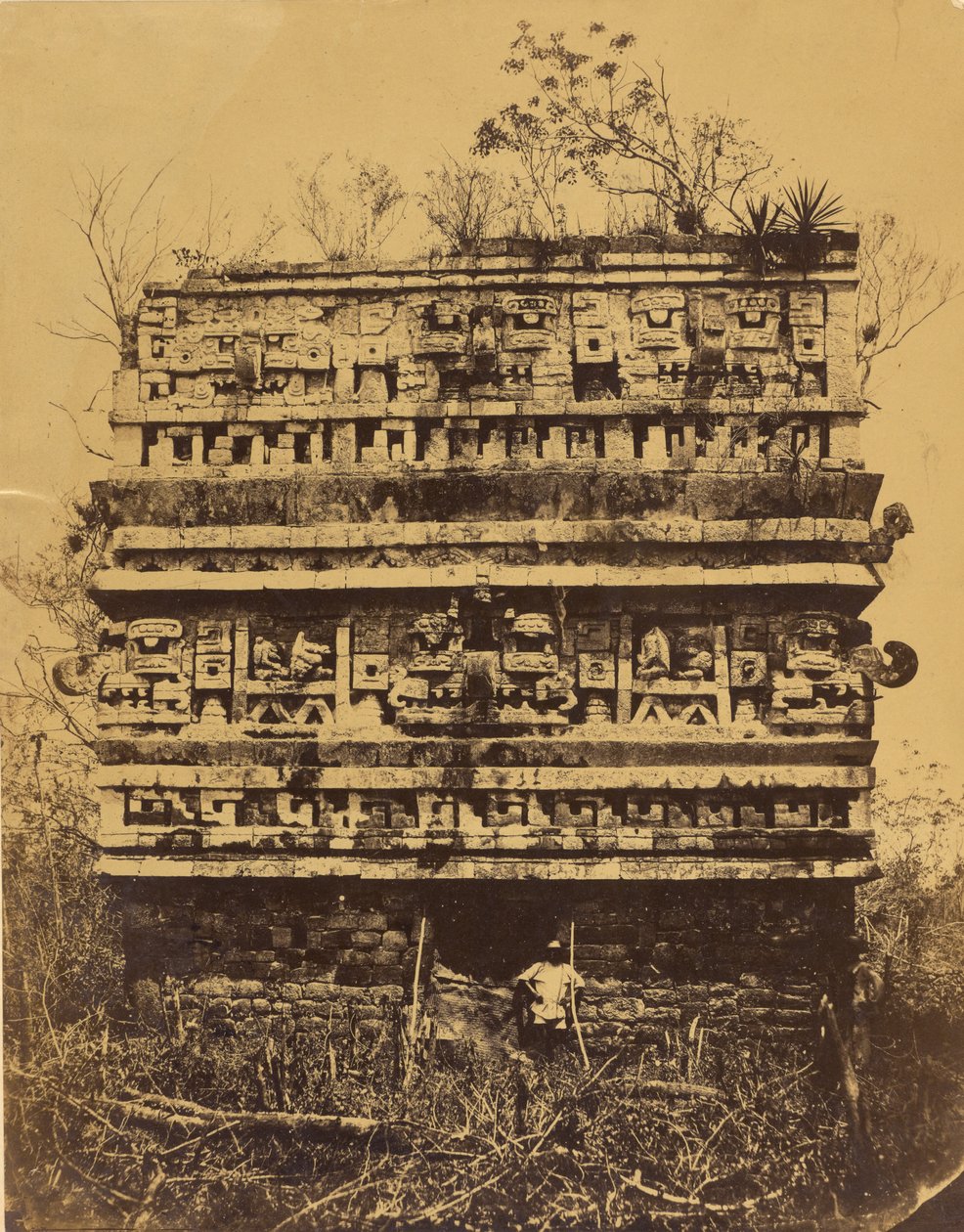 Chichén-Itzá: Ala destra del Palazzo delle Monache da Désiré Charnay