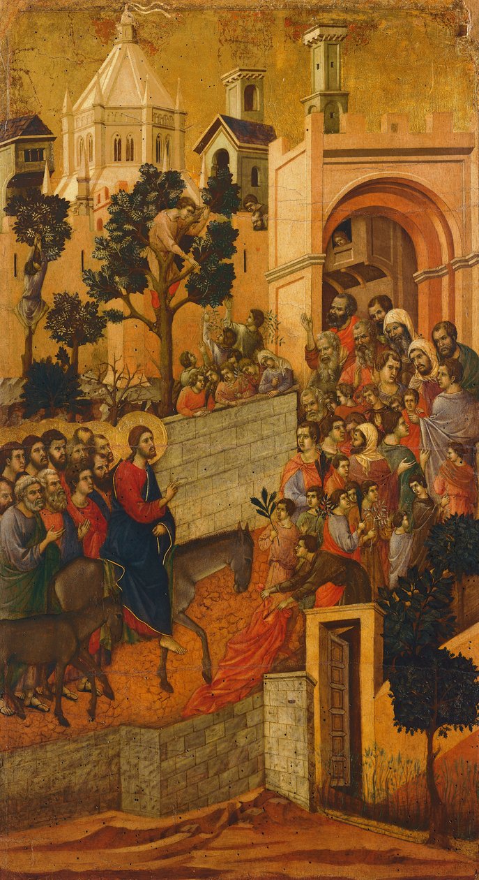 Maestà: Entrata a Gerusalemme, 1308-11 da Duccio di Buoninsegna