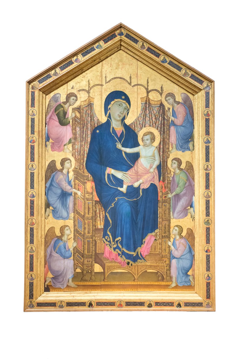 Madonna e Bambino in trono con angeli da Duccio di Buoninsegna