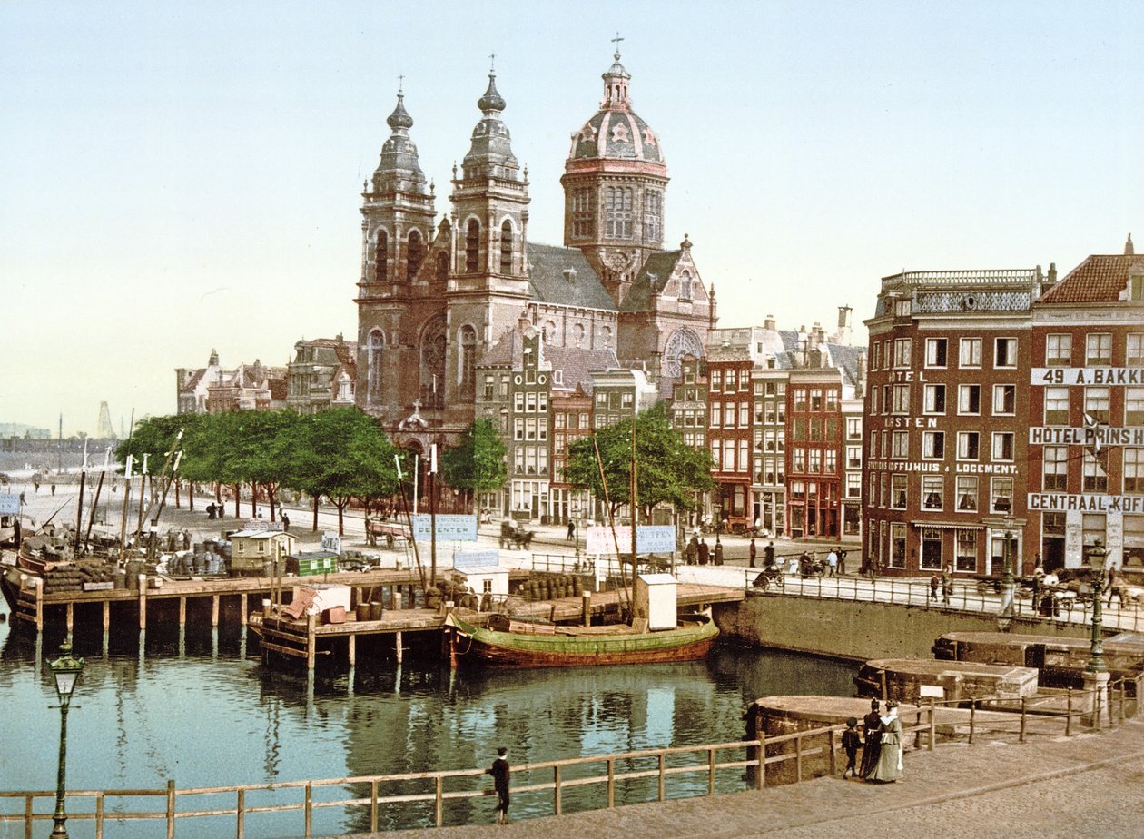 Sint-Nicolaasbasiliek, Amsterdam, pub. c.1900 da Dutch Photographer