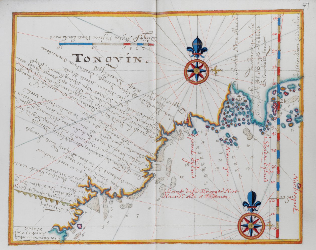 Mappa di Tonchino, Cina da Dutch School