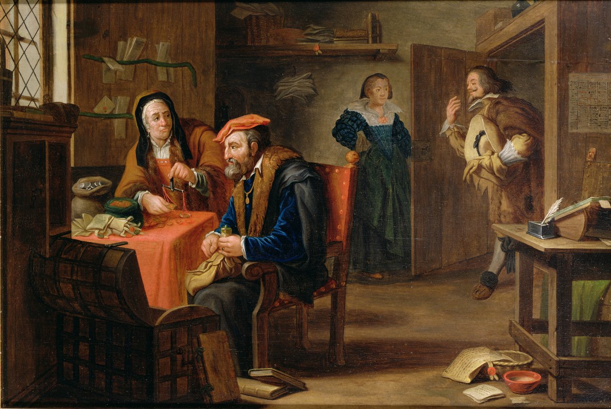 Il prestatore di denaro da Dutch School