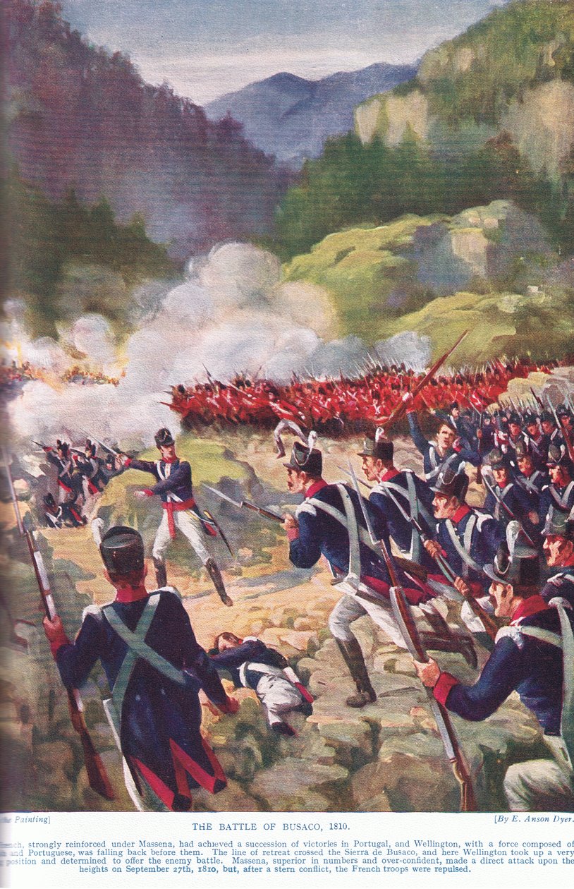La battaglia di Bussaco, c.1910 da E. A. Dyer
