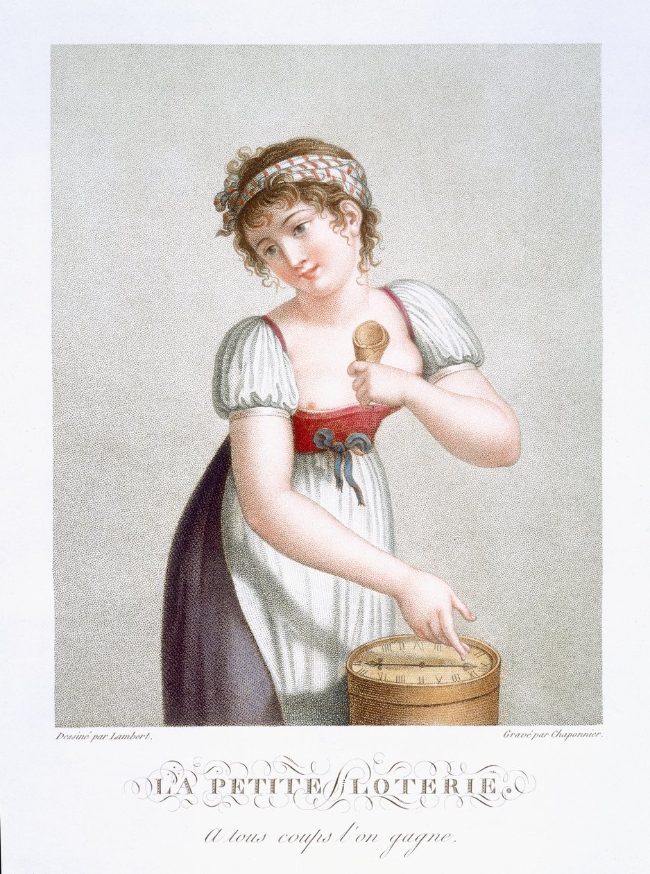 La piccola lotteria, c.1816 da E. F. Lambert
