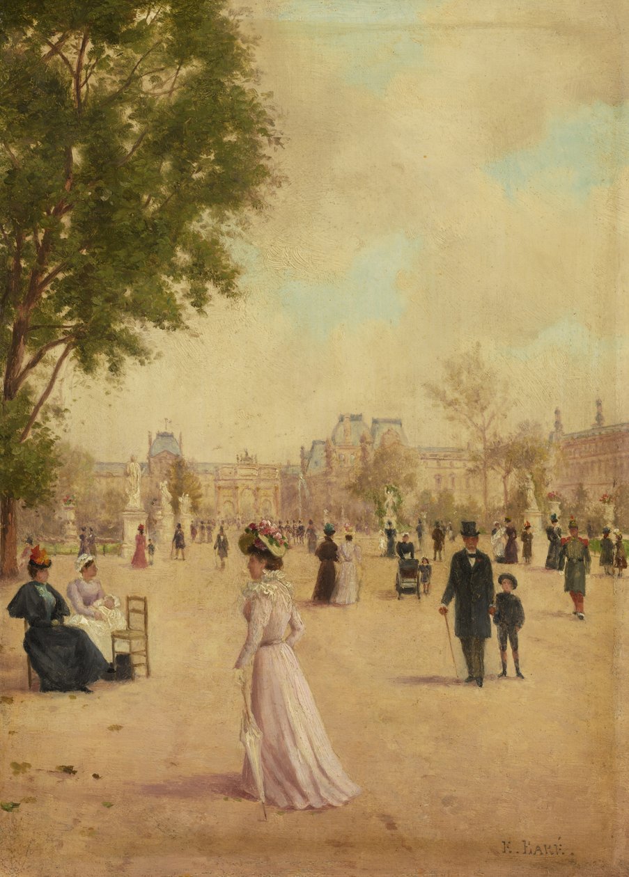 I giardini delle Tuileries da E. Baré