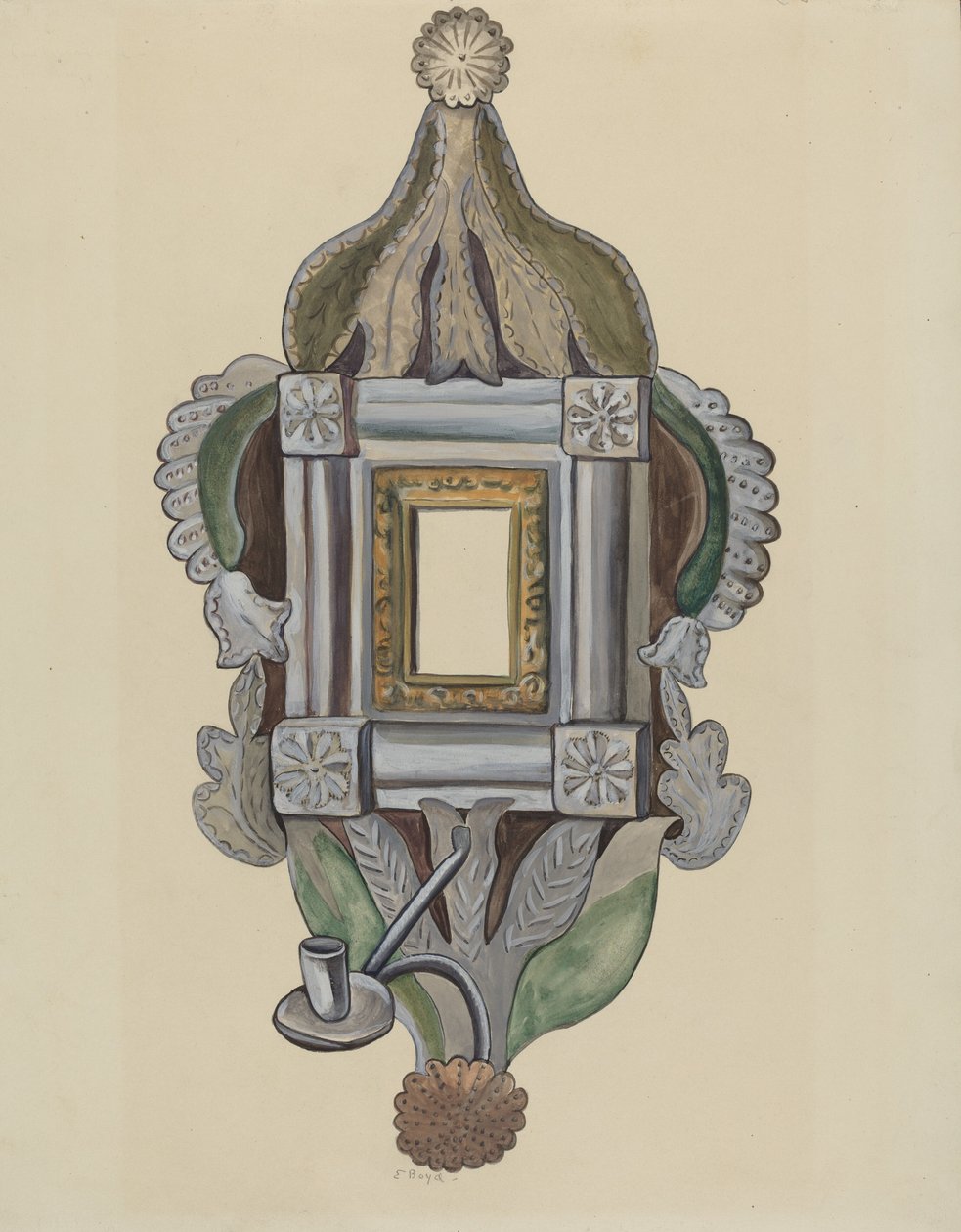 Applique con specchio, 1935-1942 da E. Boyd