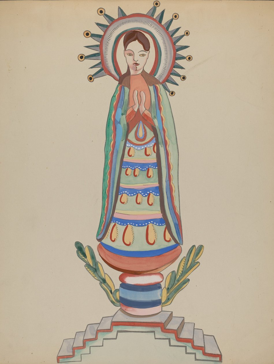Nuovo Messico, Bulto, Figura in legno policromo, 1935-1942 da E. Boyd
