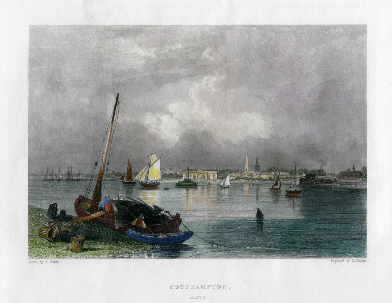 Southampton, Hampshire, XIX secolo da E. Finden