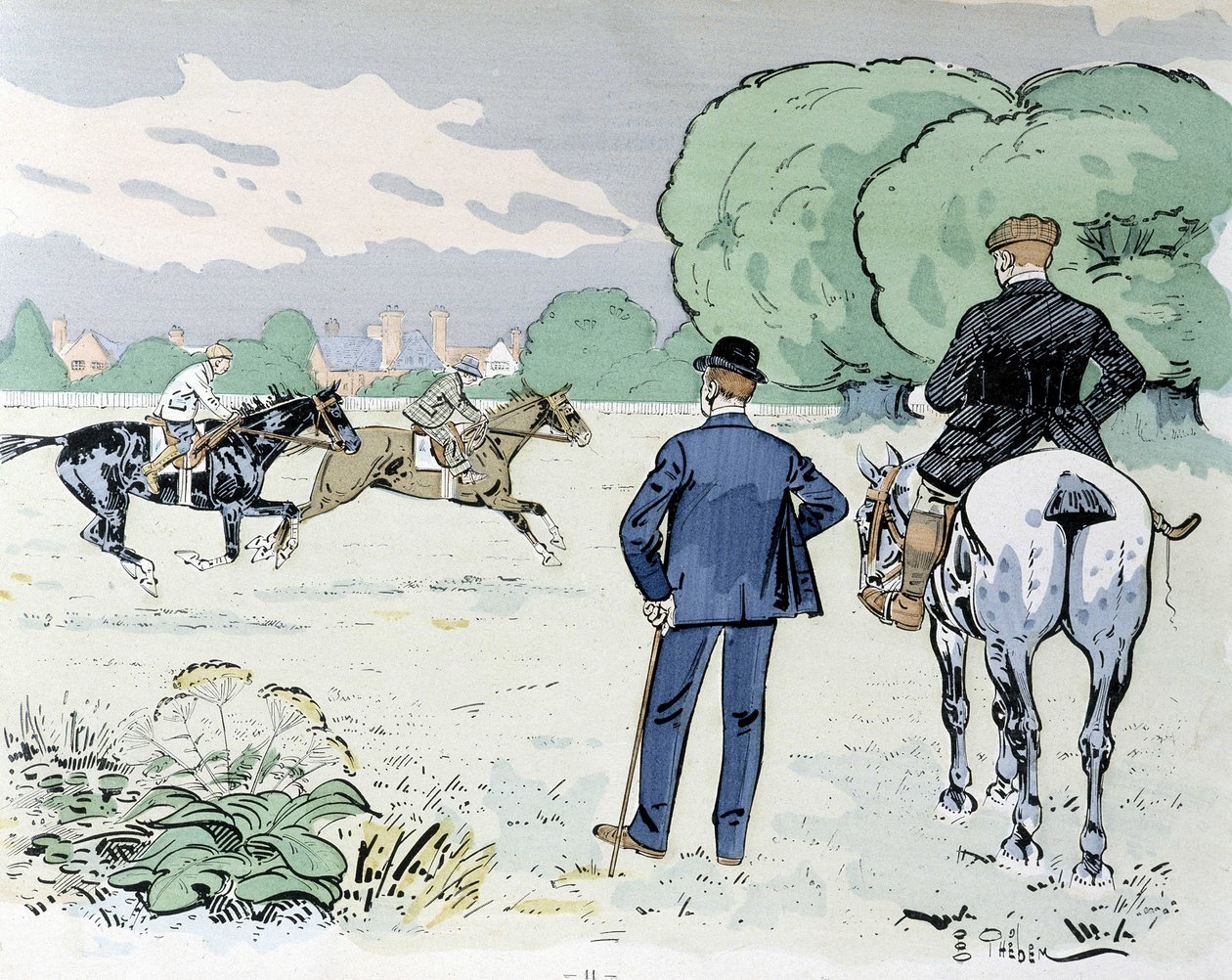 Equitazione - disegno di Thelem da E. Thelem
