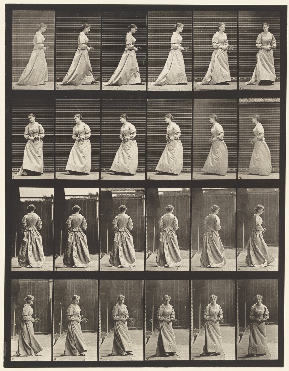 Tavola 100. Girare e salire le scale, 1885 da Eadweard Muybridge