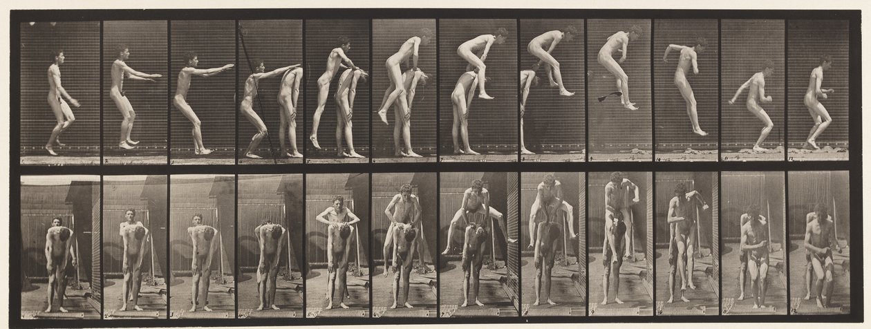 Tavola 166. Saltare; sopra la schiena di un uomo da Eadweard Muybridge