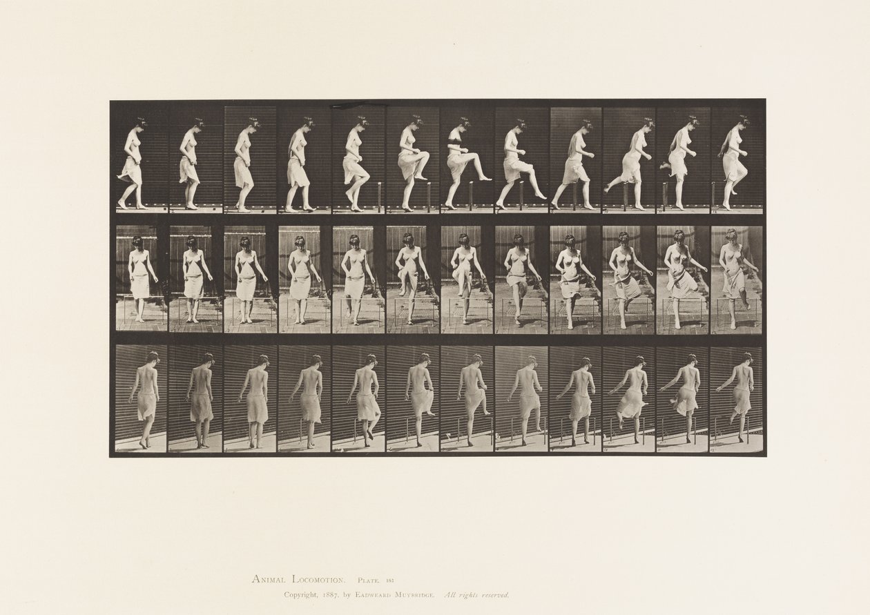 Scavalcare una recinzione (tavola 181) da Eadweard Muybridge
