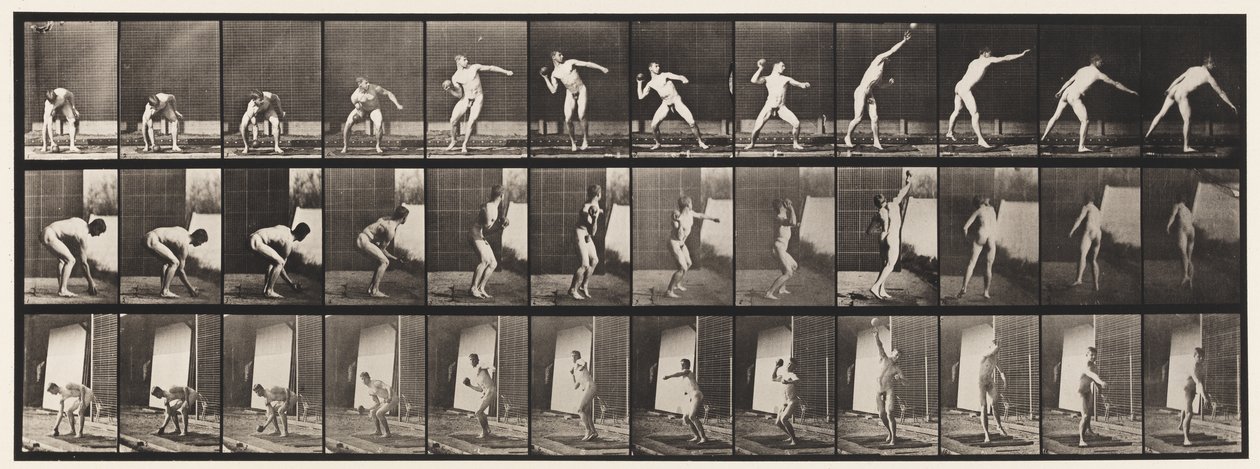 Lancio del peso da Eadweard Muybridge