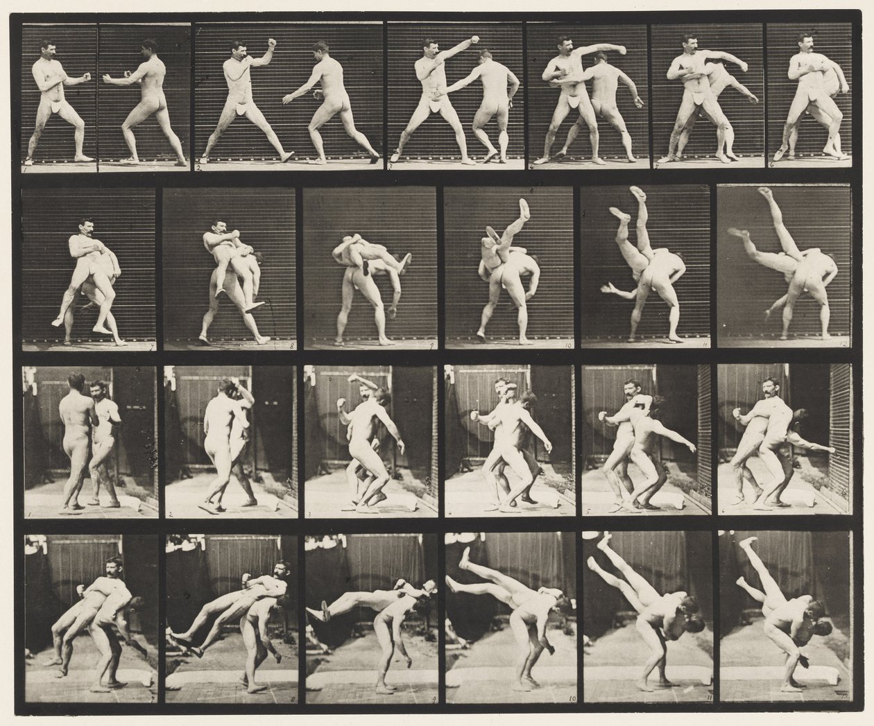 Piatto 332. Boxe; cross-buttocks (scarpe) da Eadweard Muybridge