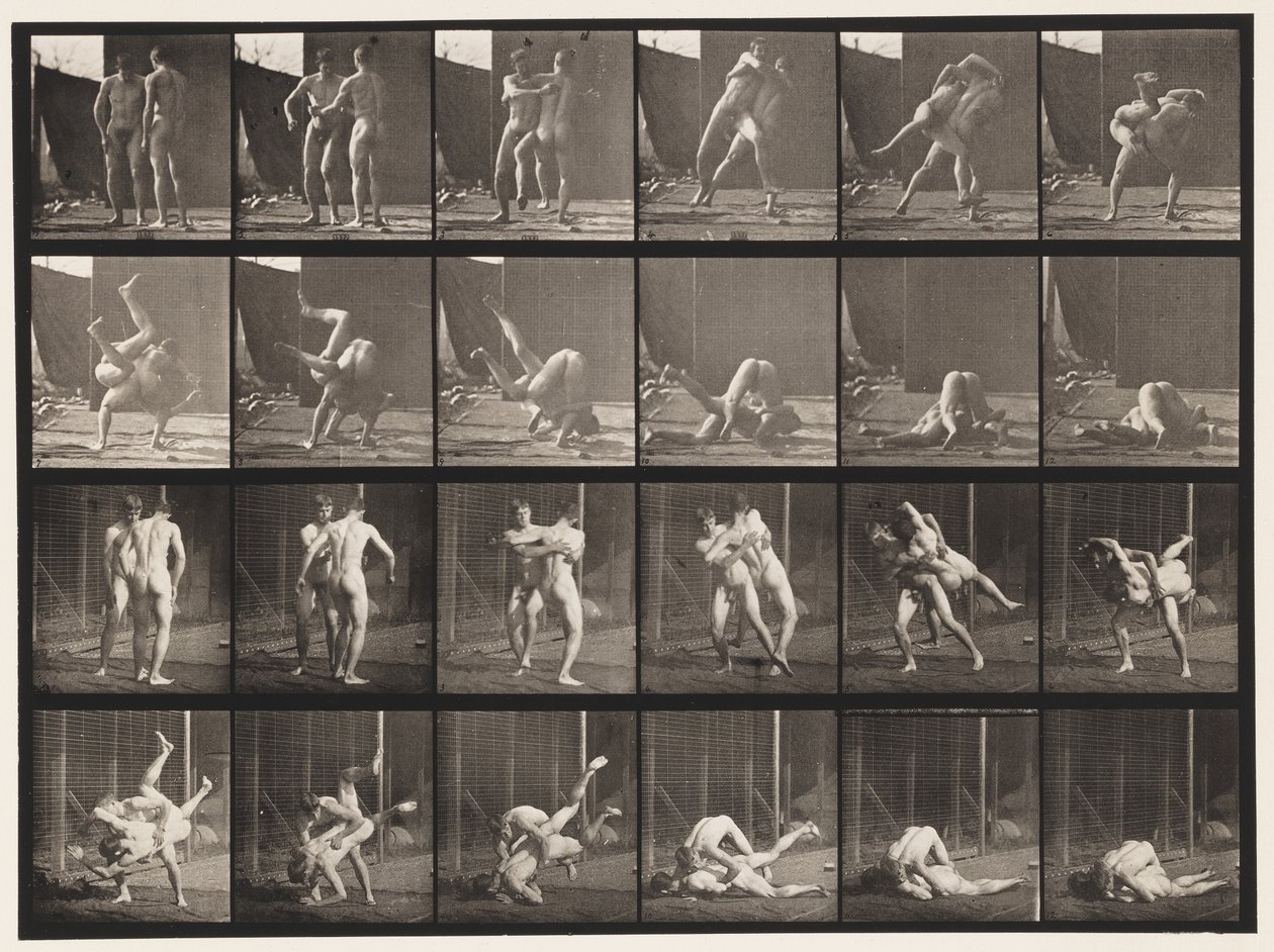 Lotta, greco-romana, 1885 da Eadweard Muybridge