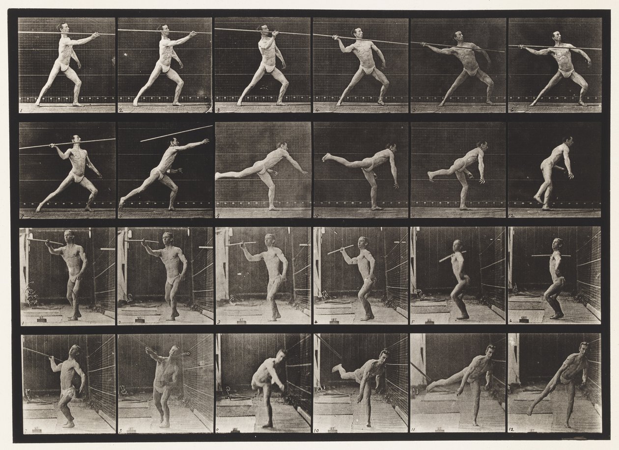 Lanciare una lancia da Eadweard Muybridge