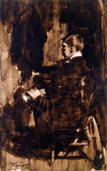 Uomo seduto da Earl Beauchamp
