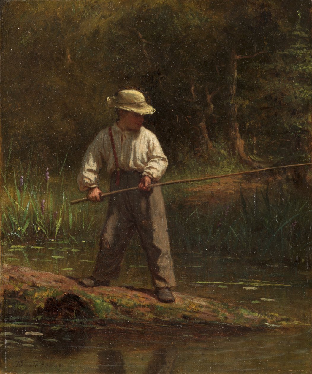 Ragazzo che pesca da Eastman Johnson