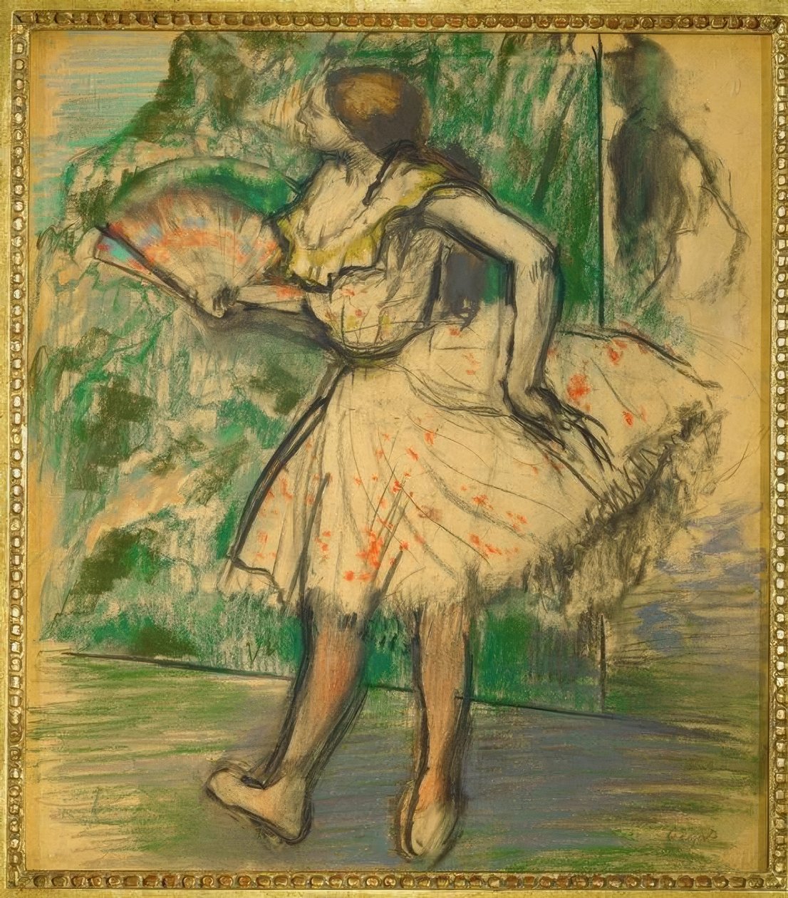 Ballerina con ventaglio da Edgar Degas