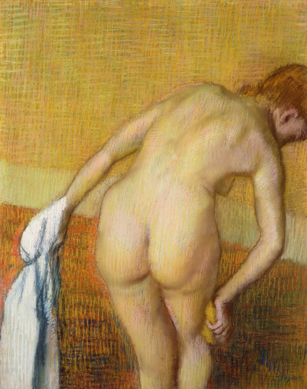 Donna che si fa il bagno, 1886 da Edgar Degas