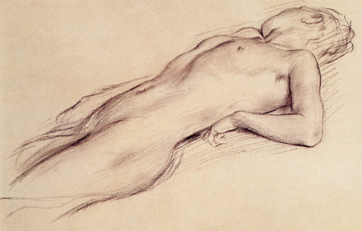 Donna nuda distesa da Edgar Degas