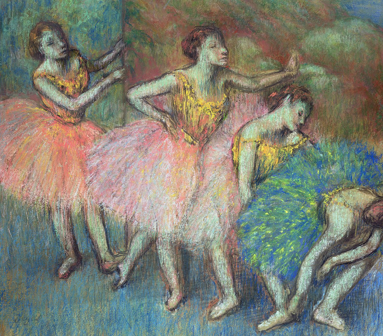 Quattro ballerine, 1903 da Edgar Degas